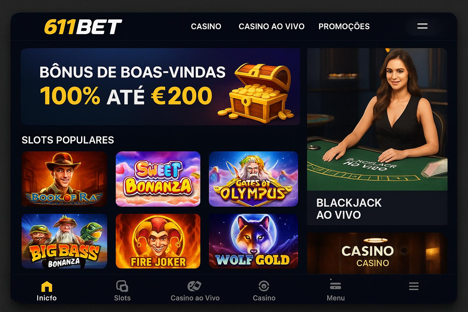 O 611BET Live Casino lança promoções regularmente